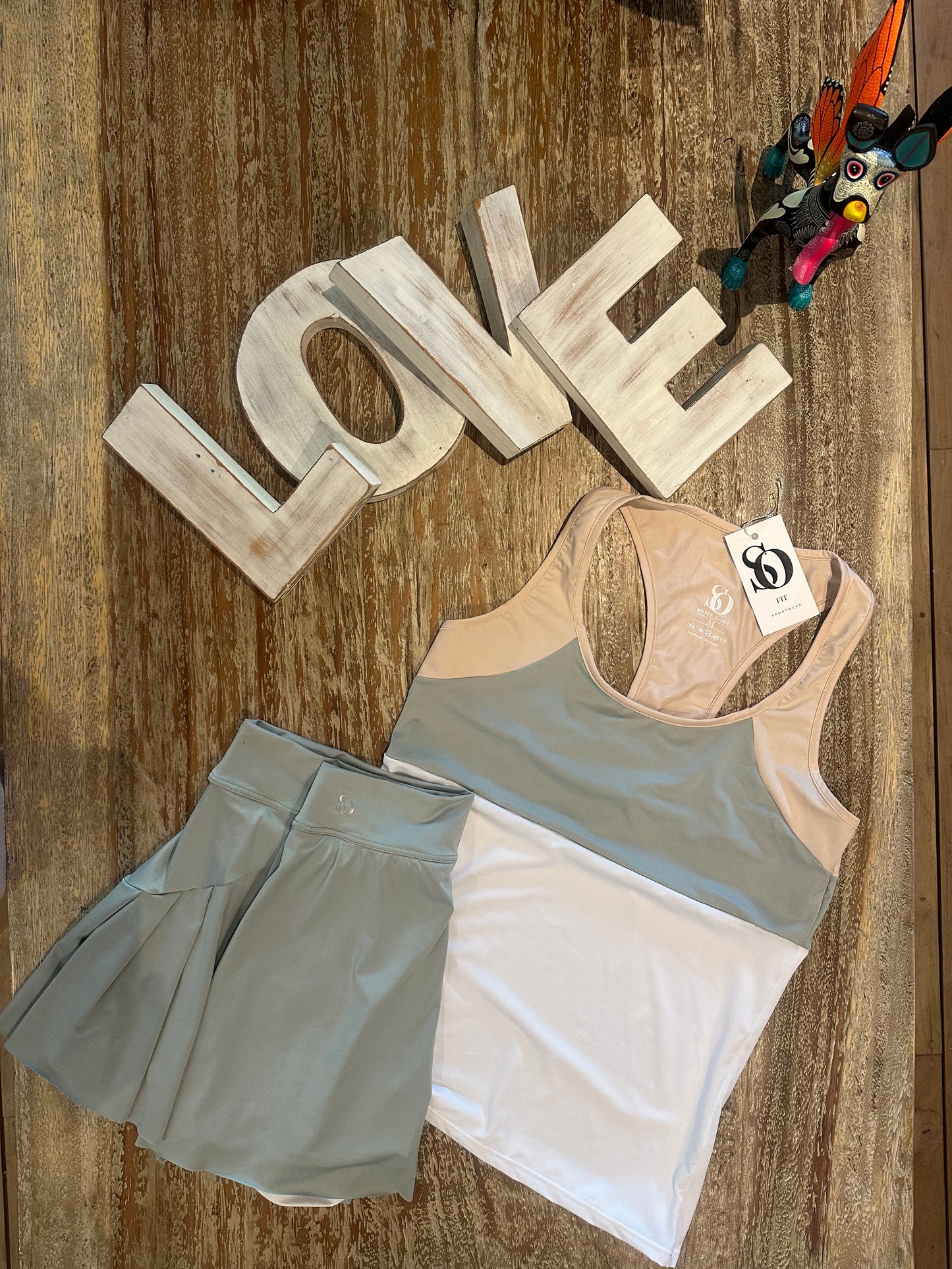 Set Energy Blanco y Beige