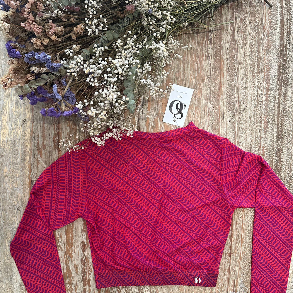 Camibuso Malla Geometría Fucsia