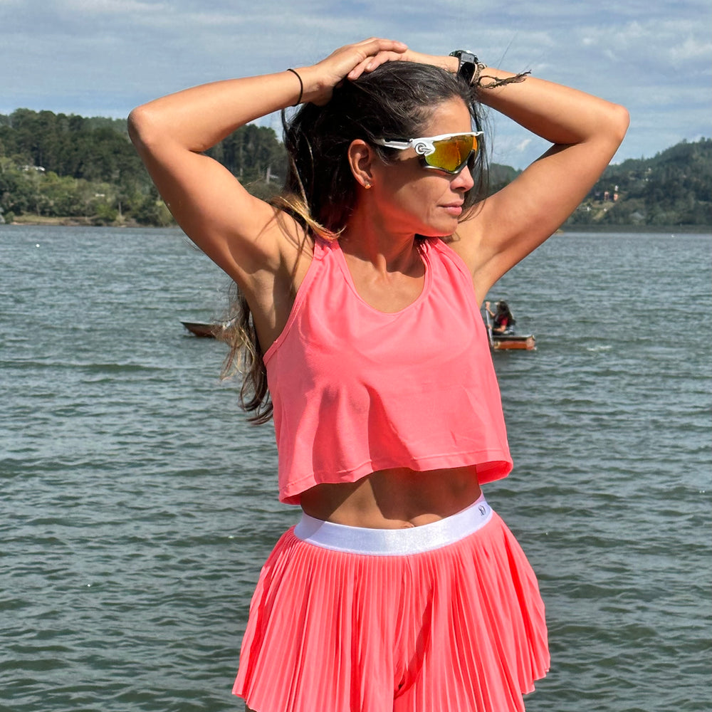 Set Trio Plizado Rosa