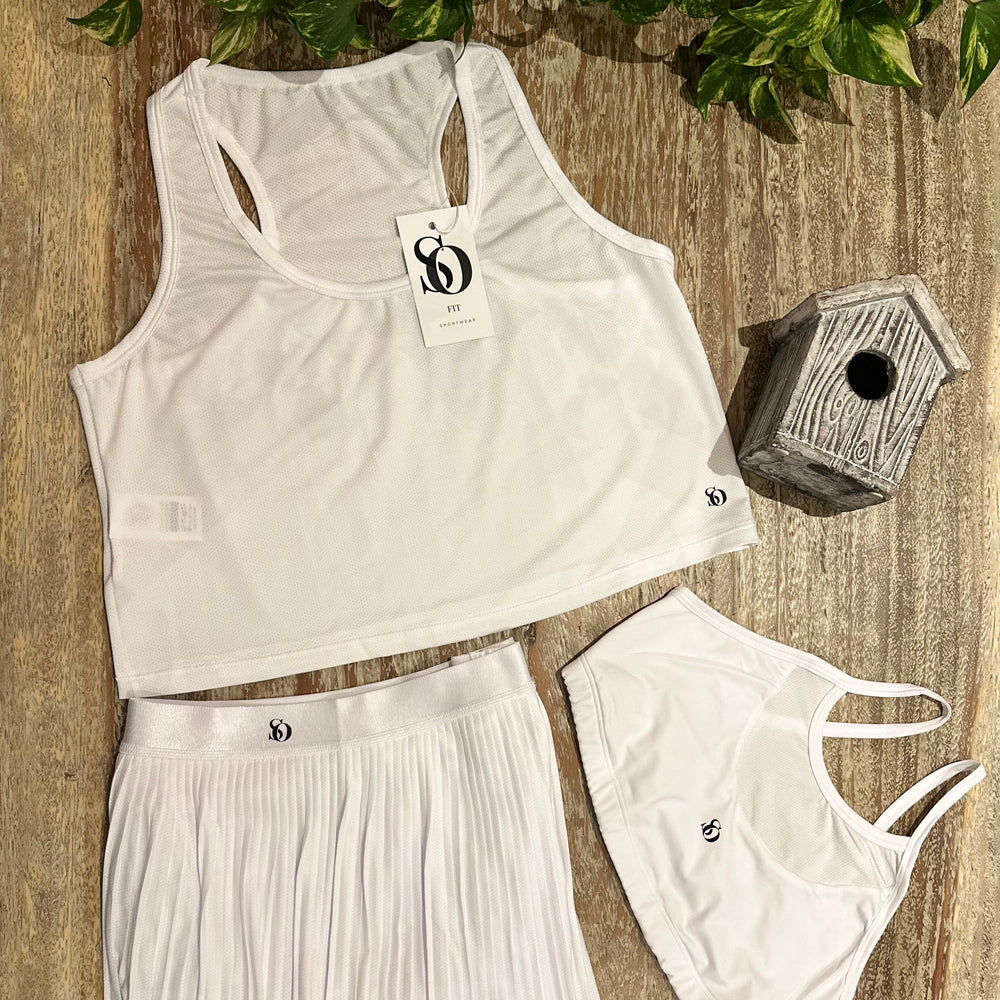 Set Trío Blanco Plisado