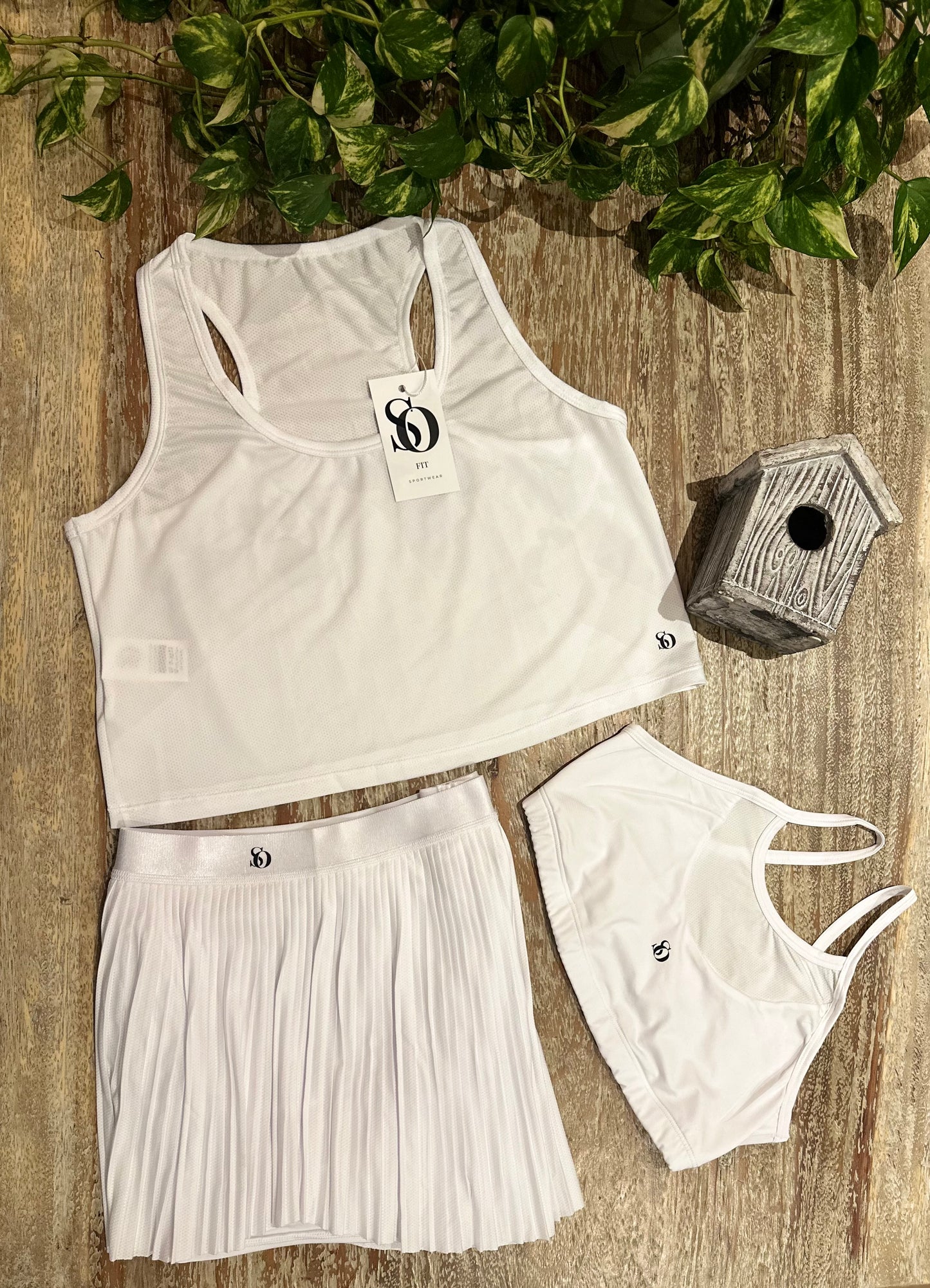 Set Trío Blanco Plisado