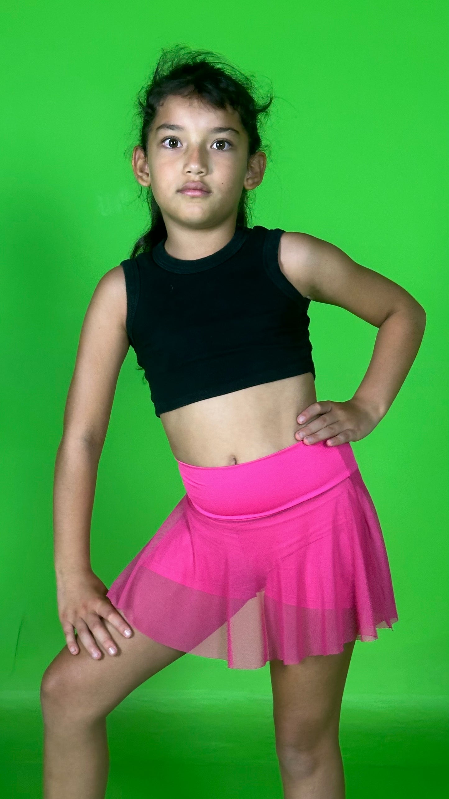 Falda Niña Fucsia